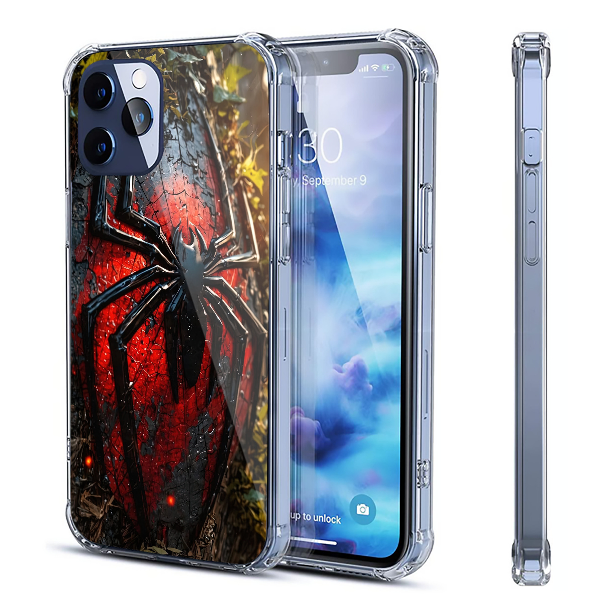 （画像用） Spider Man スパイダーマン 【iPhone 12シリーズ対応】透明スマホケース（クリアソフトケース）